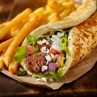 Kanadönerrulla aurajuustolla tai fetajuustolla