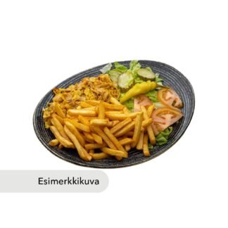 Kanadöner lohkoperunoilla